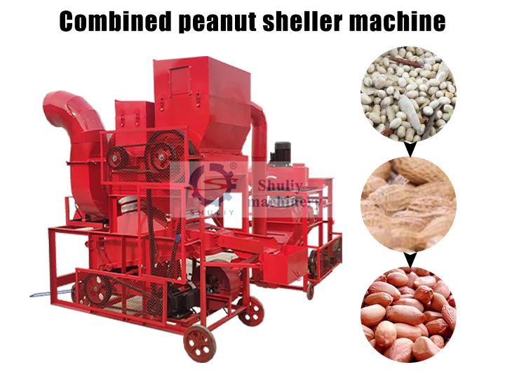 Combined peanut sheller machine